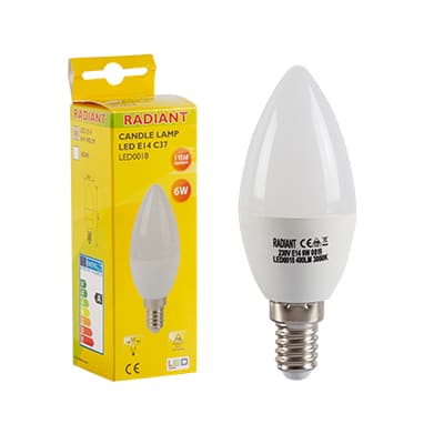 Candle Frosted E14 LED 6w 3000K