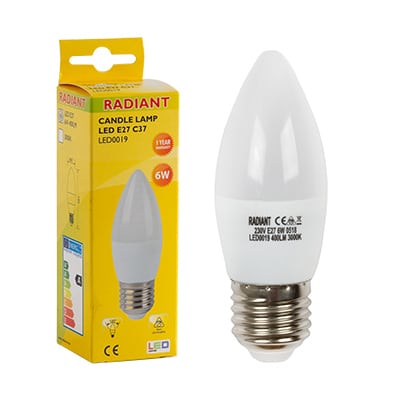Candle Frosted E27 LED 6w 3000K N