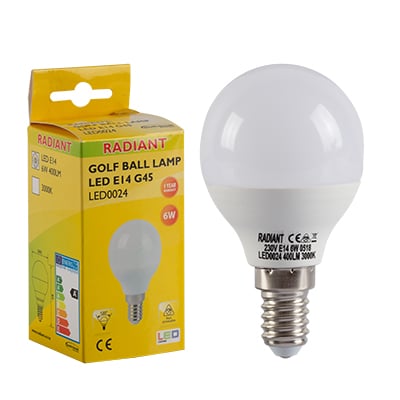 Golfball Frosted E14 LED 6w 3000K