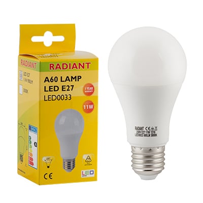 A60 Frosted E27 LED 11w 3000K