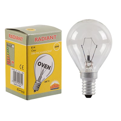 Oven Lamp Round E14 40w 300’C 1000h
