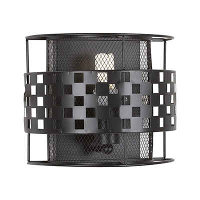 Mesh & Grid Wall Light Black E27 1x60w