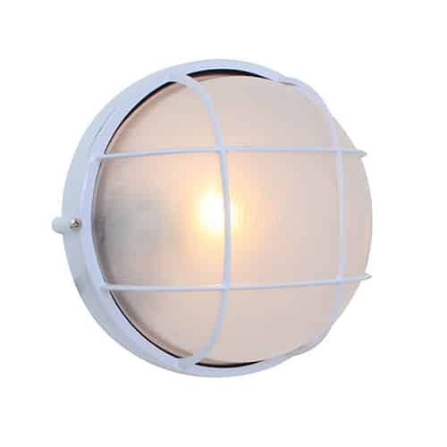 Round Large Grid B/Head 240mm White 1x100w