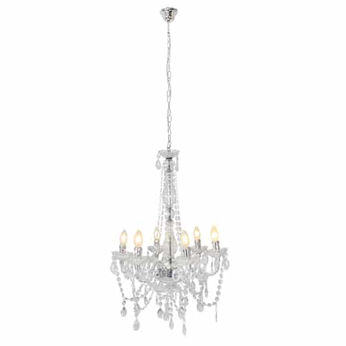 ***DISC***Octave Acrylic 6LT Chandelier 550mm Clear