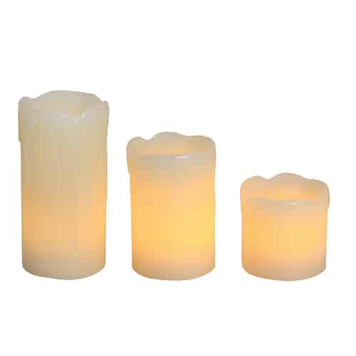 LED Flameless Candle Set Dripping 3PC