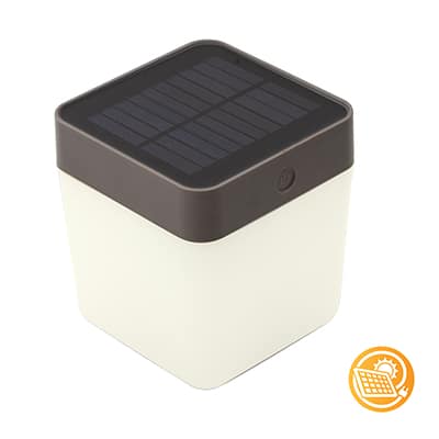 Solar PortableTablecube Light Silver