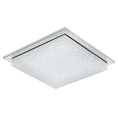 Crystal Square Ceiling Light Chrome LED 1x18w