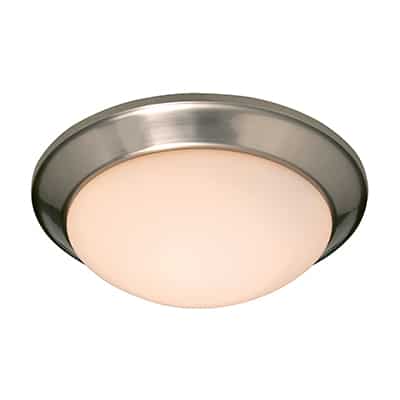 Bevel Ceiling Light Satin Silver E27 2x60w