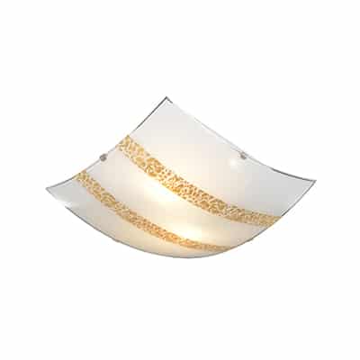 Ceiling Light Square Gold E27 2x60w