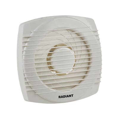 Extractor Square Window Fan 250mm White 23w Motor 185mm Cut-out