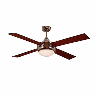 Ceiling Fan With Light & Remote Chrome