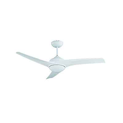 Mach One Ceiling Fan With Light & Remote White Dimmable