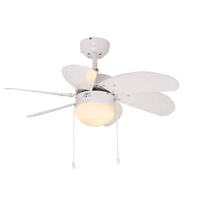 Mikro Ceiling Fan With Light White