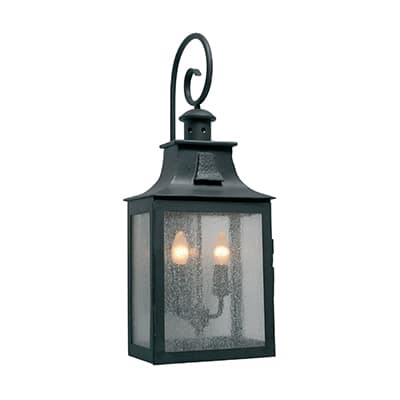 Forged Wall Light Outdoor Large Sand Black 2xE14