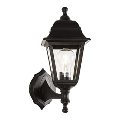 Wall Light Outdoor Up/Down Lantern Black E27 1x60w