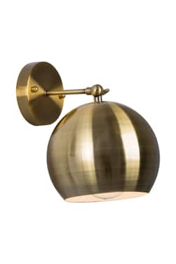 Round Wall Light Antique Brass