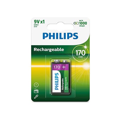 Philips Rechargeable 9V Battery 8.4V 1 Pack