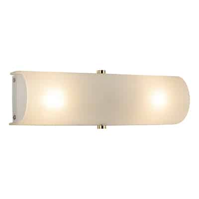 Tag Wall Light White & Brass E14 2x40w