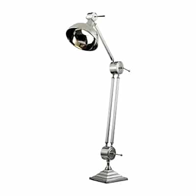 *** Disc *** Adjustable Table Lamp Silver 1xE27  Square Base