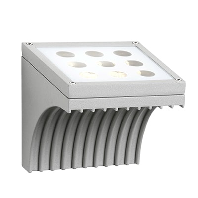 *** Disc *** Wall Light Outdoor Up Facing Silver Grey LED