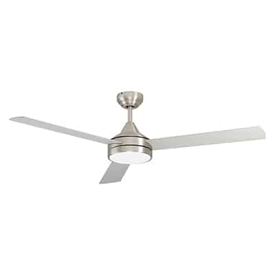 ***DISC***Sesimbra Ceiling Fan With Light Satin Nickel LED