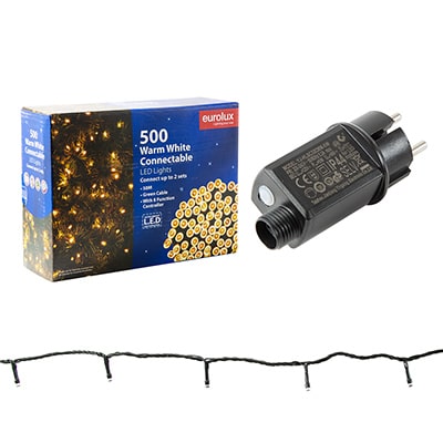 500 LED String Light 50M Connectable Warm White